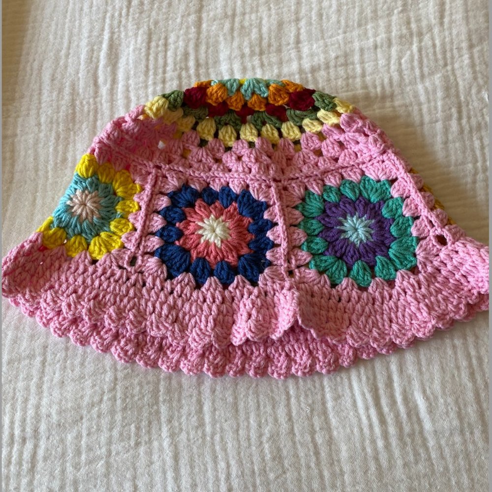 Handmade Vintage Crochet Bucket Hat